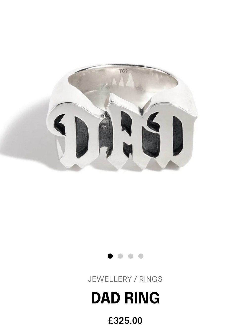 The Great Frog “DAD” Sterling Silver Ring